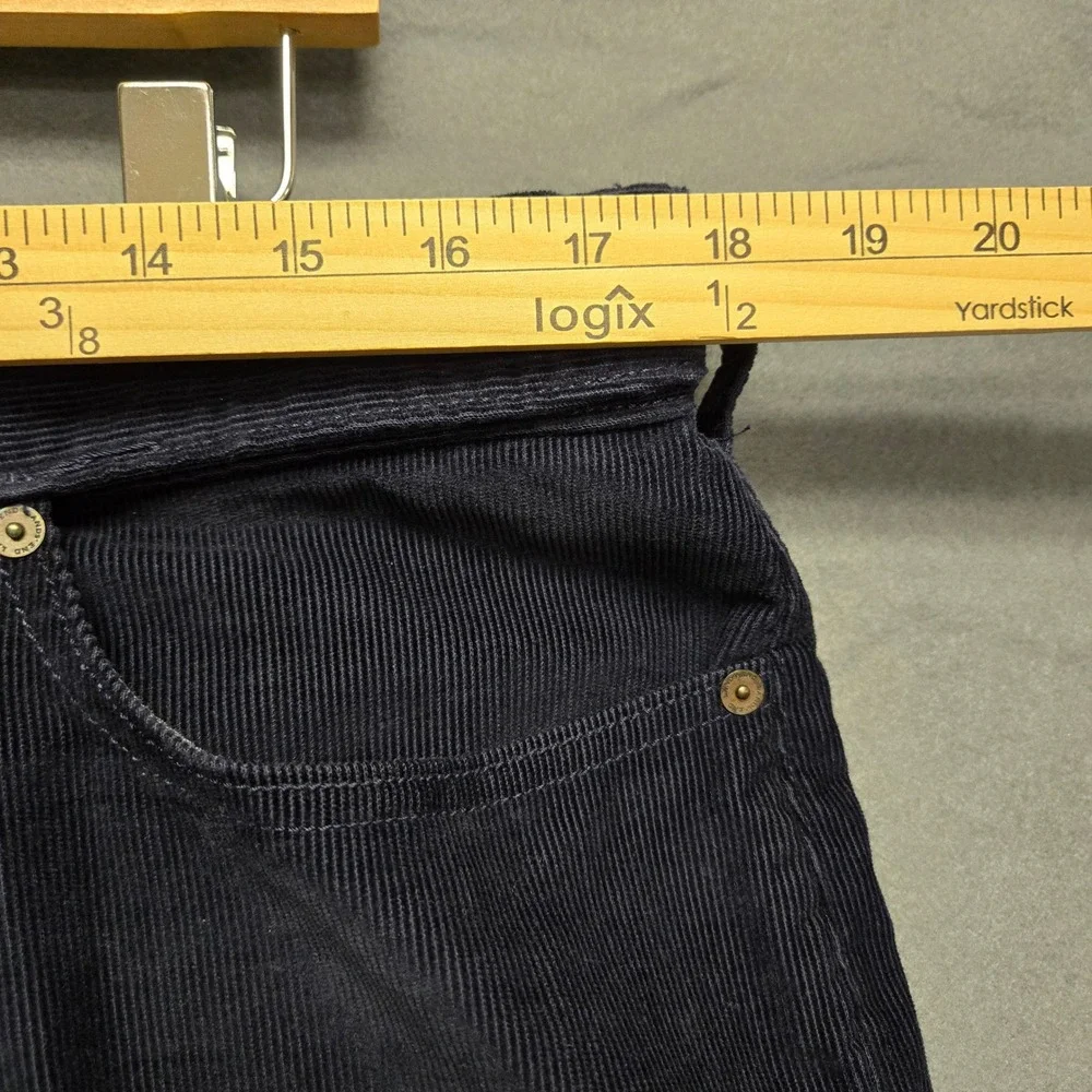Lands' End‎ Mens Navy Blue Corduroy Pants Comfort Waist Traditional 5-Pocket 36